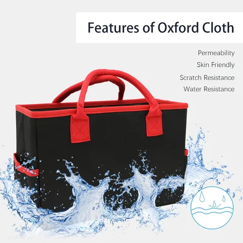 Vista 3 de Cupohus - Bolsa de almacenamiento para organizador de arte y manualidades con bolsillos y asas, organizador portátil de tela Oxford para maestros