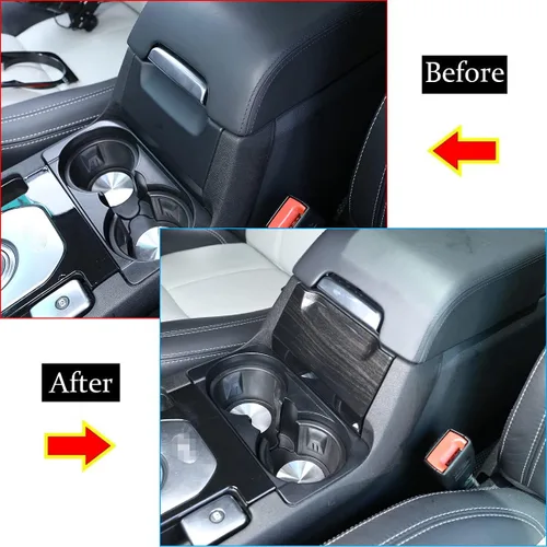 Vista 2 de YIWANG Caja de reposabrazos central de automóvil ABS para decoración de panel frontal para Land Rover Discovery 4 2010-2016, accesorios interiores