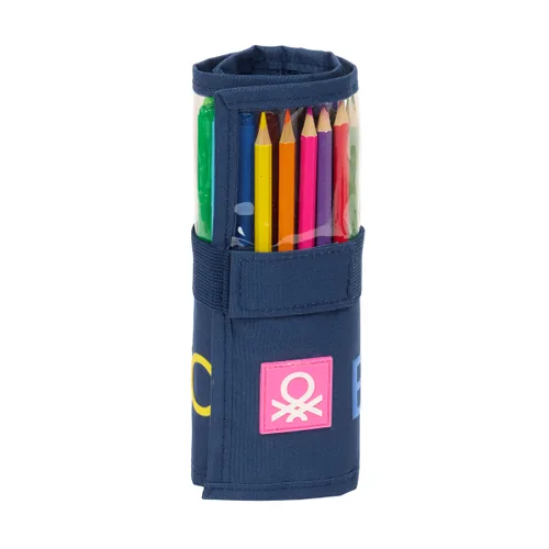 Vista 2 de Portatodo Benetton Damero Azul marino 7 x 20 x 7 cm 27 Piezas