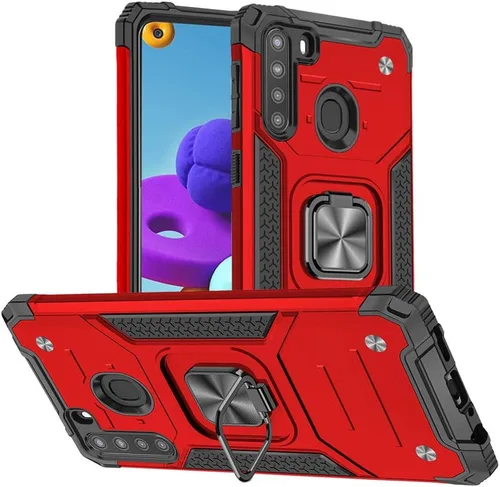 Vista 9 de HNHYGETE Funda para teléfono Galaxy A21: Protector de pantalla de grado militar 360° giratorio Kickstand a prueba de golpes Fundas protectoras