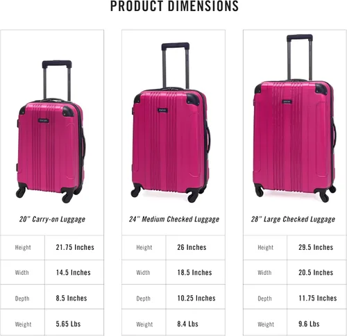 Vista 6 de Kenneth Cole Reaction Out Of Bounds - Equipaje de transporte vertical, Magenta), 5709482
