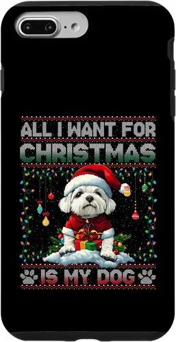 Vista 12 de Maltese Christmas Tree Lights Decorations Dog Lover Xmas Case for iPhone 17