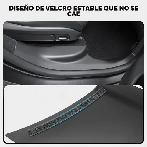 Vista 5 de 5PCS Door Sill Protector for Tesla Model YL Door Entry Guard (Black)