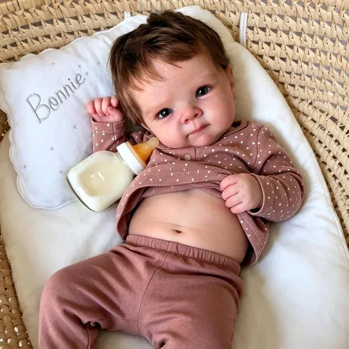Vista 2 de Anano Muñecas de bebé Reborn de cuerpo completo de 18 pulgadas, muñeca realista recién nacida, niña anatómicamente correcta, muñecas Reborn