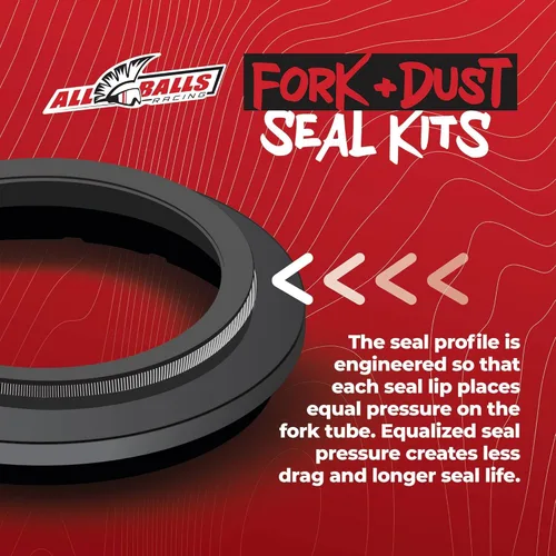 Vista 3 de All Balls Racing 56-133 Kit de retenes de horquilla y polvo compatible con/reemplazo para Aprilia, Buell, Caviga, Honda, Kawasaki, Suzuki