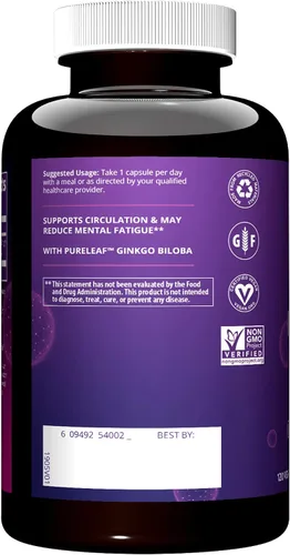 Vista 2 de MRM Nutrition Ginkgo B 60mg Sin gluten + vegano 120 porciones