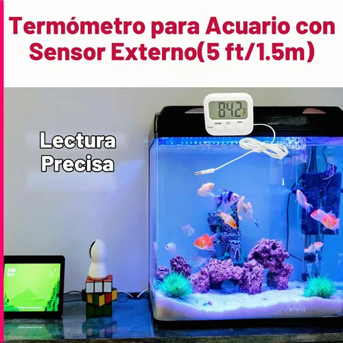 Vista 4 de Termómetro digital pequeño TA358 Celsius/Fahrenheit, medidor de temperatura para interiores/exteriores con sonda de sensor de 1.5M/5 pies