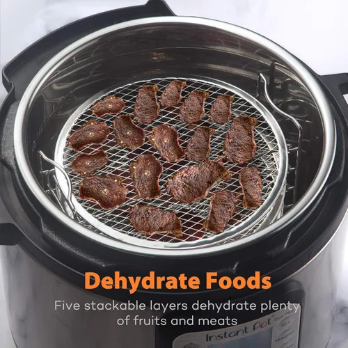 Vista 4 de SICHEER - Estante deshidratador de acero inoxidable, accesorios compatible con tapa de freidora de aire Instant Pot Crisp de 5.7 litros 5-Tier 304