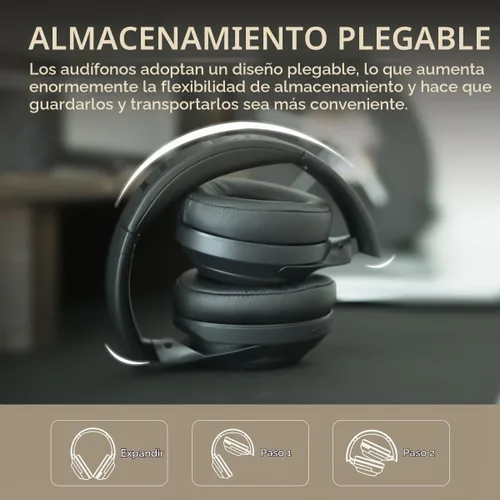 Vista 5 de iKF Auriculares inalámbricos T1, tiempo de reproducción de 50 horas, graves negro (Black 1.0)