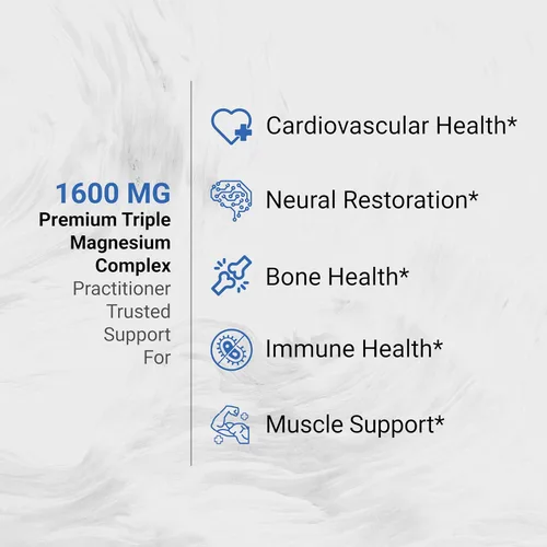 Vista 4 de Naturalis Complejo vegano de triple magnesio Glicinato quelado, citrato y óxido de 1600 mg que proporciona 250 mg de magnesio elemental Fácil