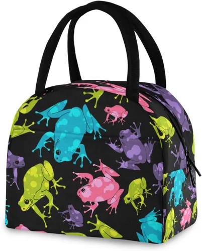 Vista 17 de Bolsa de almuerzo Axolotl para mujeres, hombres y niños, lonchera aislada reutilizable para oficina, trabajo, escuela, picnic, caminata Reusable