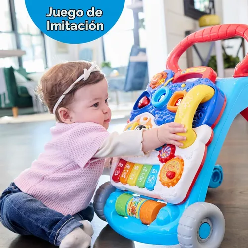 Vista 4 de VTech Andador de Aprendizaje de Sentado a de Pie (Empaque Libre de Frustraciones), Azul