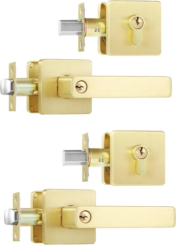 Vista 37 de Leydebong 1 paquete de manija de puerta falsa para armarios y puertas francesas, palanca falsa cuadrada para puerta, tirador de una sola cara sin