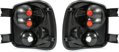 Vista 4 de Kojem Luz trasera compatible con Chevy Silverado 1999-2004 y GMC Sierra Stepside Lámparas de freno traseras de plástico con par de bombillas carcasa