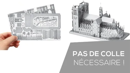 Vista 3 de Kit modelo 3D de metal de la catedral de Notre Dame de Iconx de Fascinations