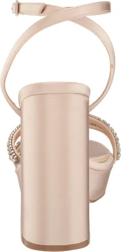 Vista 3 de Jewel Badgley Mischka Rochel - Tacón de bloque de plataforma con correas adornadas con piedras preciosas