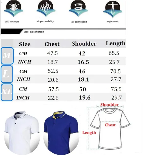 Vista 4 de Camisas polo personalizadas para hombre, estilo casual, ajustada, camisa de trabajo