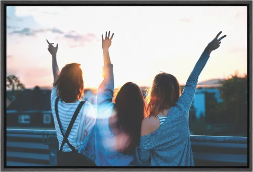Vista 9 de SIGNFORD Lienzo enmarcado personalizado, arte de pared personalizado con tus fotos de familia impresas digitalmente de 16 x 24 pulgadas, marco Marco