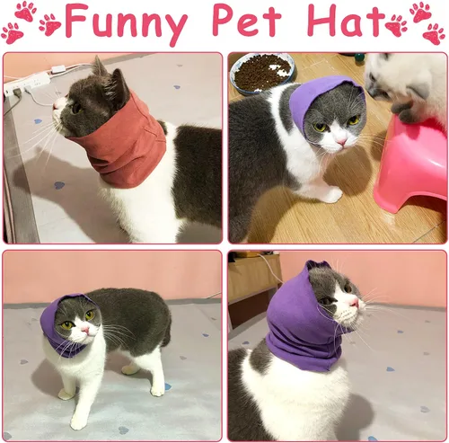 Vista 6 de Sadnyy 3 piezas de cubierta silenciosa para las orejas de perro, sudadera con capucha calmante para la cabeza, orejeras para perro, diadema