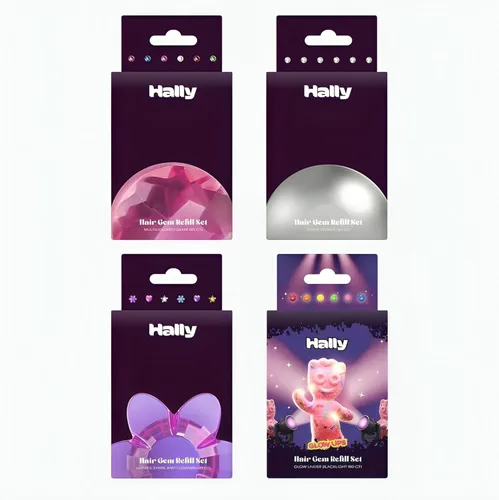 Vista 7 de Hally Hair Juego de Recambio de Bolígrafo de Gemas - Incluye 180 Pegatinas de Gemas Adhesivas Multicolor Joyas para el Cabello - Accesorios Clásico