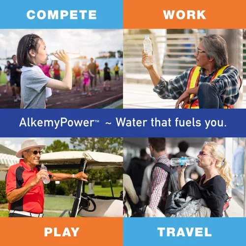 Vista 4 de AlkemyPower™ Polvo de electrolitos de hidratación, sin azúcares, sales, carbohidratos, sabores o calorías, 100% natural, práctico paquete de 30