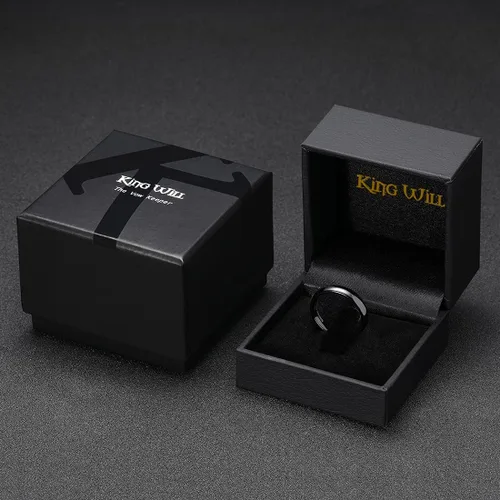 Vista 18 de King Will Alianza de boda de carburo de tungsteno para hombres y mujeres, anillos de promesa para parejas abovedados de alto pulido