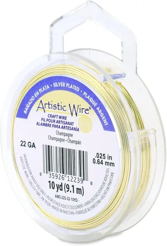 Vista 165 de Artistic Wire, Alambre de cobre de color chapado en plata de calibre 18, resistente al deslustre, amatista, 20 pies