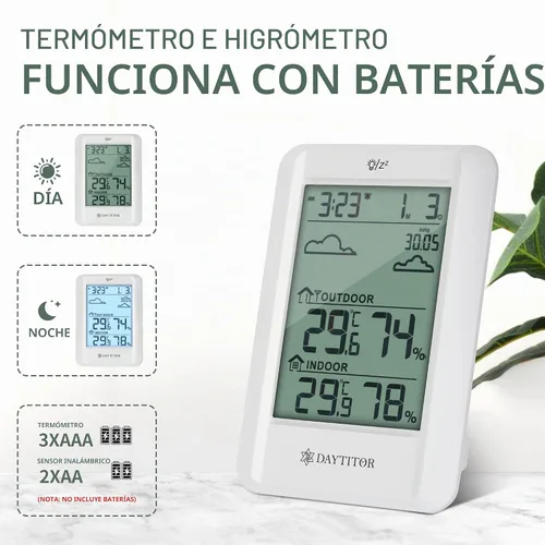Vista 4 de Termómetro para exteriores, estación meteorológica inalámbrica