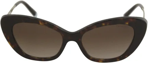 Vista 2 de Tiffany & Co. Gafas de sol Havana para mujer, lentes degradadas marrones, 2.126 in