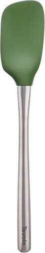 Vista 48 de Tovolo Espátula para Frascos de Silicona con Mango Largo de Acero Inoxidable Espátula Raspadora Naranja Albaricoque, Raspador de Frascos Resistente