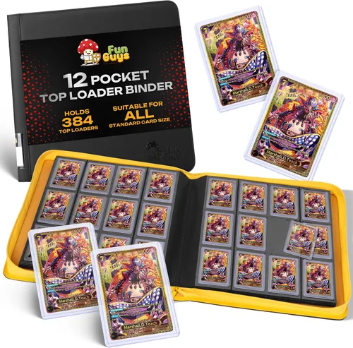 Vista 36 de FunGuys Toploader - Carpeta de almacenamiento para tarjetas intercambiables, 384 12 bolsillos para Yugioh, MTG, TCG, carpetas de tarjetas para 12