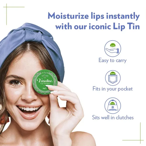 Vista 3 de Vaseline Terapia de labios Vaseline Lip Balm Hidratante labial para labios muy secos Aloe 0.71 oz