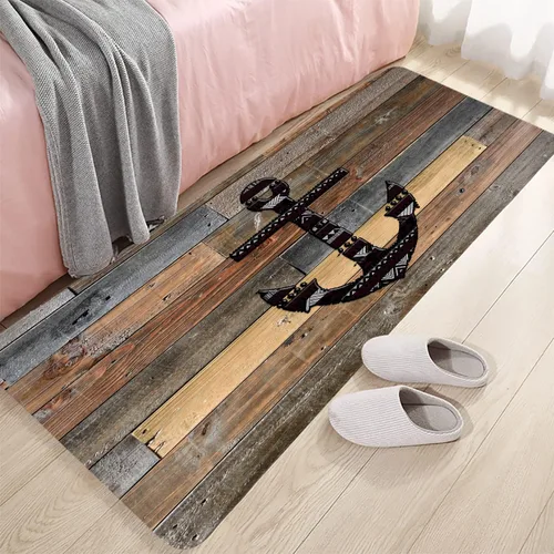 Vista 10 de LYFANS Alfombras de baño de espuma de esponja absorbente suave para baño y cocina (23.5 x 59 pulgadas), tapete de franela antideslizante brillante
