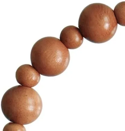 Vista 5 de Pulsera Rosario Madera de Azufaifo Stretch 0.394 in