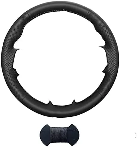Vista 2 de Customized Original DIY Car Steering Wheel Cover Black Leather Braid for Steering Wheel,for Kia for Cerato (AU) 2018 Steering Wheel Cover