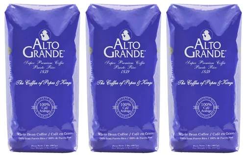 Vista 8 de Alto Grande Granos de café súper premium, tostado medio oscuro, origen único, arábica de Puerto Rico, grano entero, 2 libras (paquete de 1)