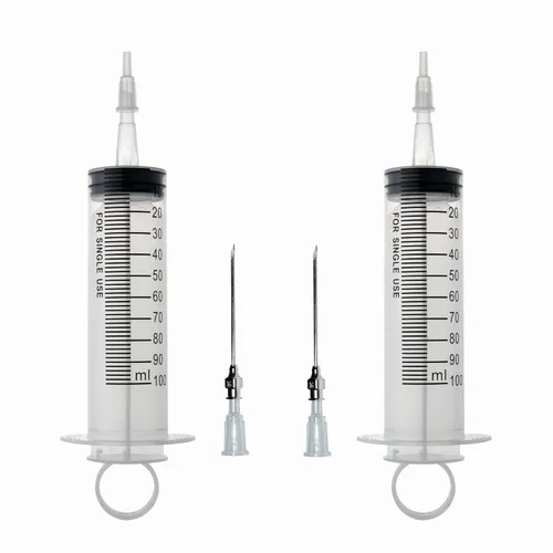Vista 8 de 2 jeringas de cocina de 3.4 fl oz – Dispensador de pegamento de plástico de 100 cc con aguja, gran volumen para dispensar (3.4 fl oz-A)