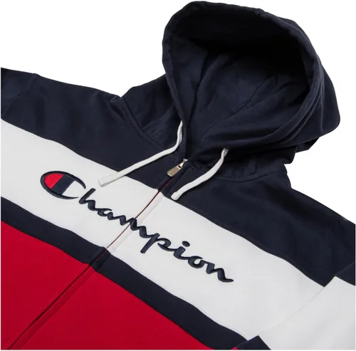 Vista 2 de Champion Sudadera con capucha y cremallera completa para hombre con logotipo bordado clásico
