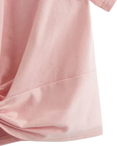 Vista 3 de SweatyRocks - Camiseta corta con nudo al frente de manga corta para mujer