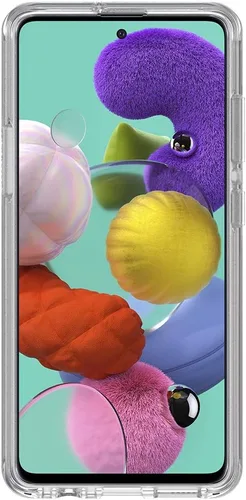 Vista 3 de OtterBox Symmetry Clear Series - Funda para Samsung Galaxy A51 (no versión 5G) - Polvo de estrellas (escamas plateadas/transparente)