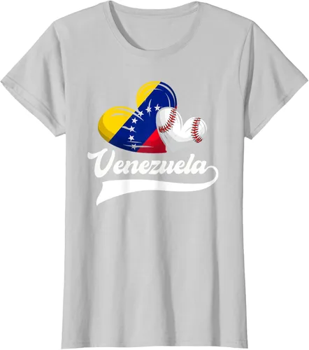 Vista 19 de Camiseta de béisbol venezolana con diseño de corazón y bandera de Venezuela, Negro