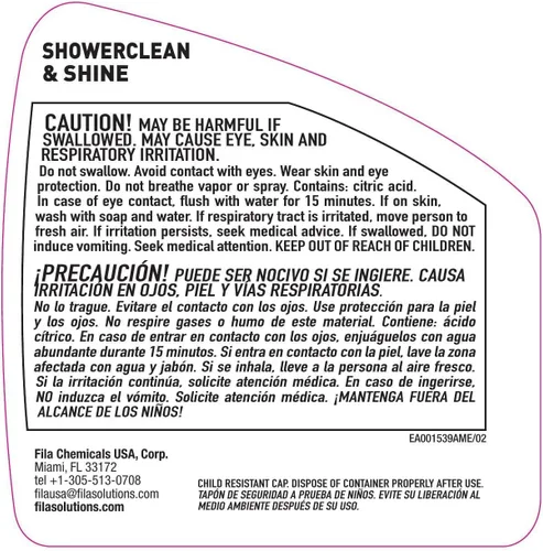 Vista 4 de FILA Surface Care solutions, Espuma limpiadora de ducha y brillo, limpiador de espuma de baño, elimina la cal, la espuma de jabón y las manchas