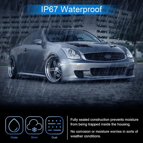Vista 6 de Luz LED Blanca de Marcador Lateral del Parachoques Delantero Compatible con G35 Coupe 2003-2007 /Skyline V35 Coupe 2002-2007, Reemplaza