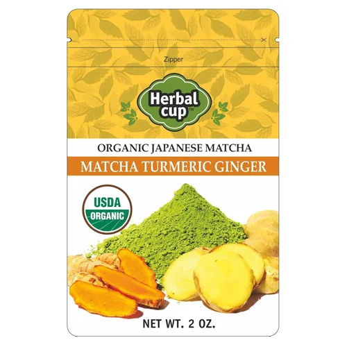 Vista 9 de Herbal Cup Té Orgánico Japonés Matcha Ashwagandha Shatavari, 2oz