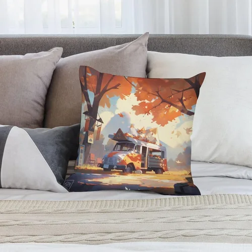 Vista 7 de Fundas de almohada para sofá de 12 x 12 pulgadas, diseño cuadrado de otoño y granja campestre, suave, estampado de doble cara, fundas decorativas