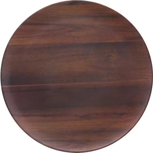 Vista 7 de Carlisle FoodService Products Epicure - Plato redondo de plástico, 18 pulgadas, grano de madera oscuro