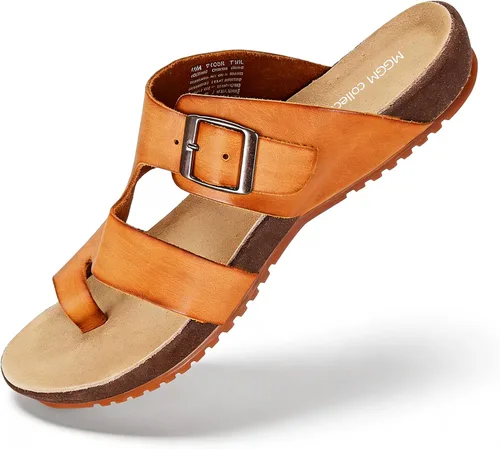 Vista 7 de MGGM Collection - Sandalias de piel de vaca para hombre Negro