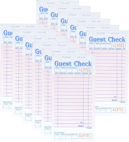 Vista 11 de Budgenix - Paquete de 12 blocs de notas para servidor de cheques de Verde