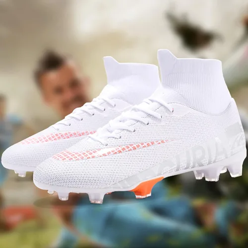 Vista 8 de Tacos de fútbol para hombre, zapatos de fútbol con cordones antideslizantes