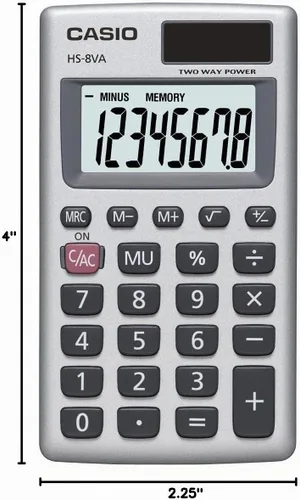 Vista 7 de Casio Inc. HS8VA calculadora de funciones estándar